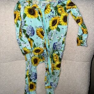 Posh Peanut Sunflower Print Onesie